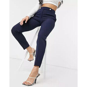 Ted Baker London Cerisat Split Hem Skinny Trouser Pants In Navy Size 0 $269